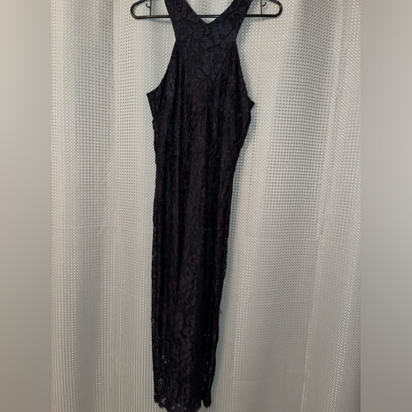 NWT Sam Edelman Criss Cross Lace Neck Sheath SZ 10 - Picture 2 of 13